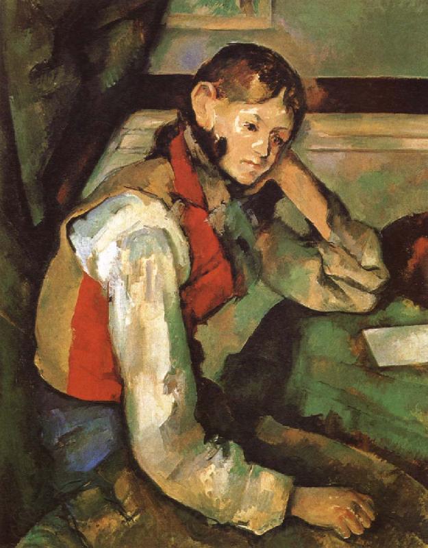 Paul Cezanne Boy in a Red waiscoat Spain oil painting art